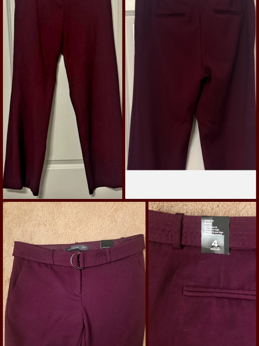The Limited Drew Fit Bootcut Low Cut Wine